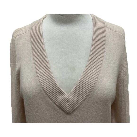 Rag & Bone Women's Pink V Neck Sweater Pullover 100% Cashmere Relaxed - Size S - Picture 2 of 6